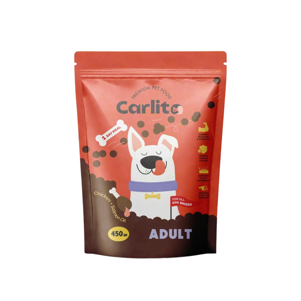 Carlito Adult Dog Dry Food - Complete & Balanced for All Breeds | 450 Grams Pouch